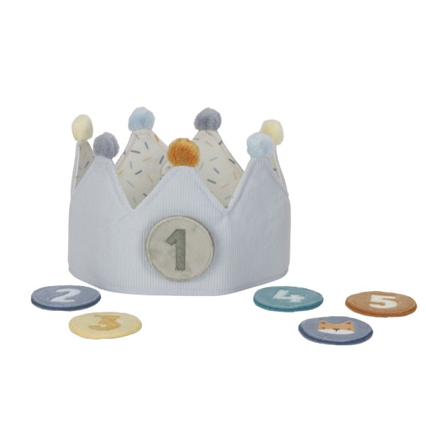 Couronne d'anniversaire avec chiffres bleu, Little Dutch