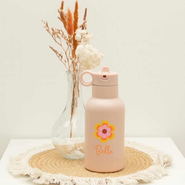 Kinder Trinkflasche Flower 350 ml, Blush Pink