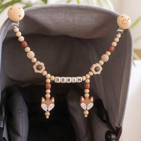 Kinderwagenkette mit Namen, Fuchs