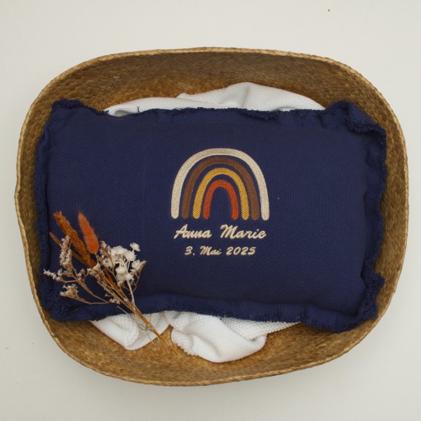 Geburtskissen Regenbogen, Cobalt