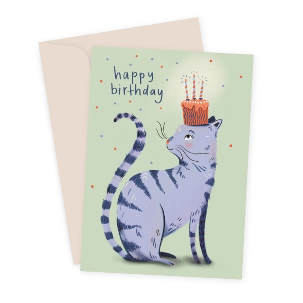 Carte pliable, Happy Birthday chat