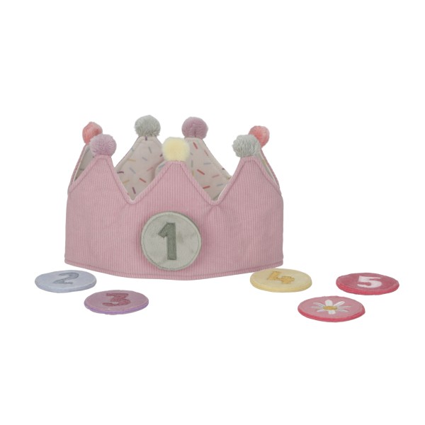 Couronne d'anniversaire avec chiffres rose, Little Dutch
