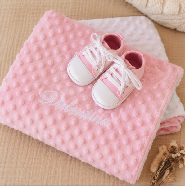 Cadeau de naissance Couverture et chaussons pour bébé, rose