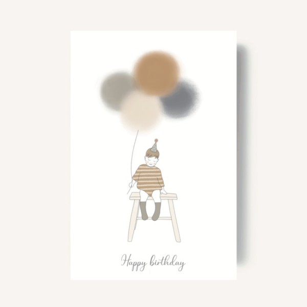 Glückwunschkarte 'Happy Birthday', Junge