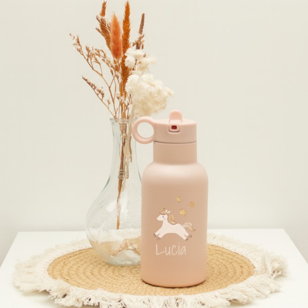 Kinder Trinkflasche Einhorn 350 ml, Blush Pink